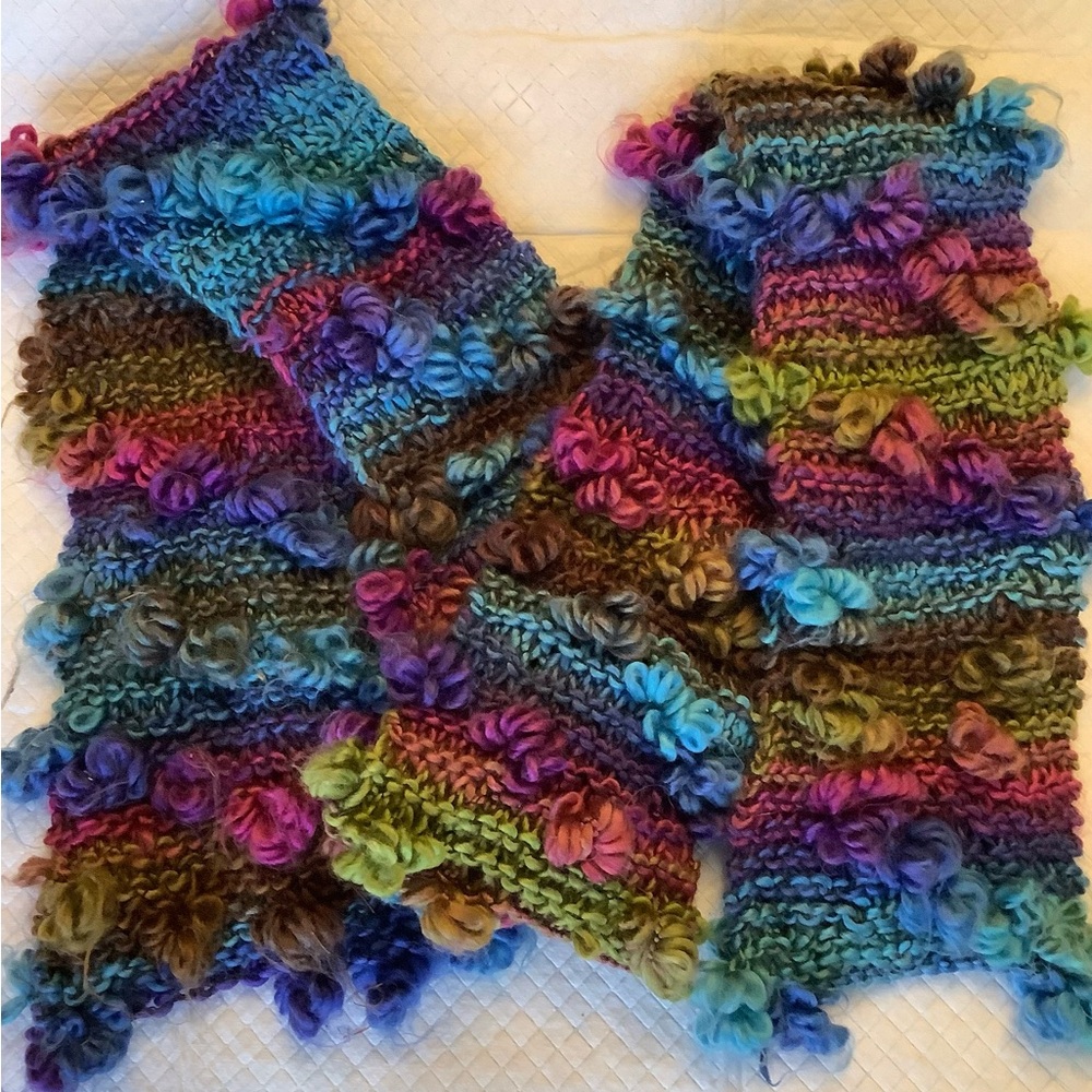 Multicolor Knitted Scarf, very soft, unique design